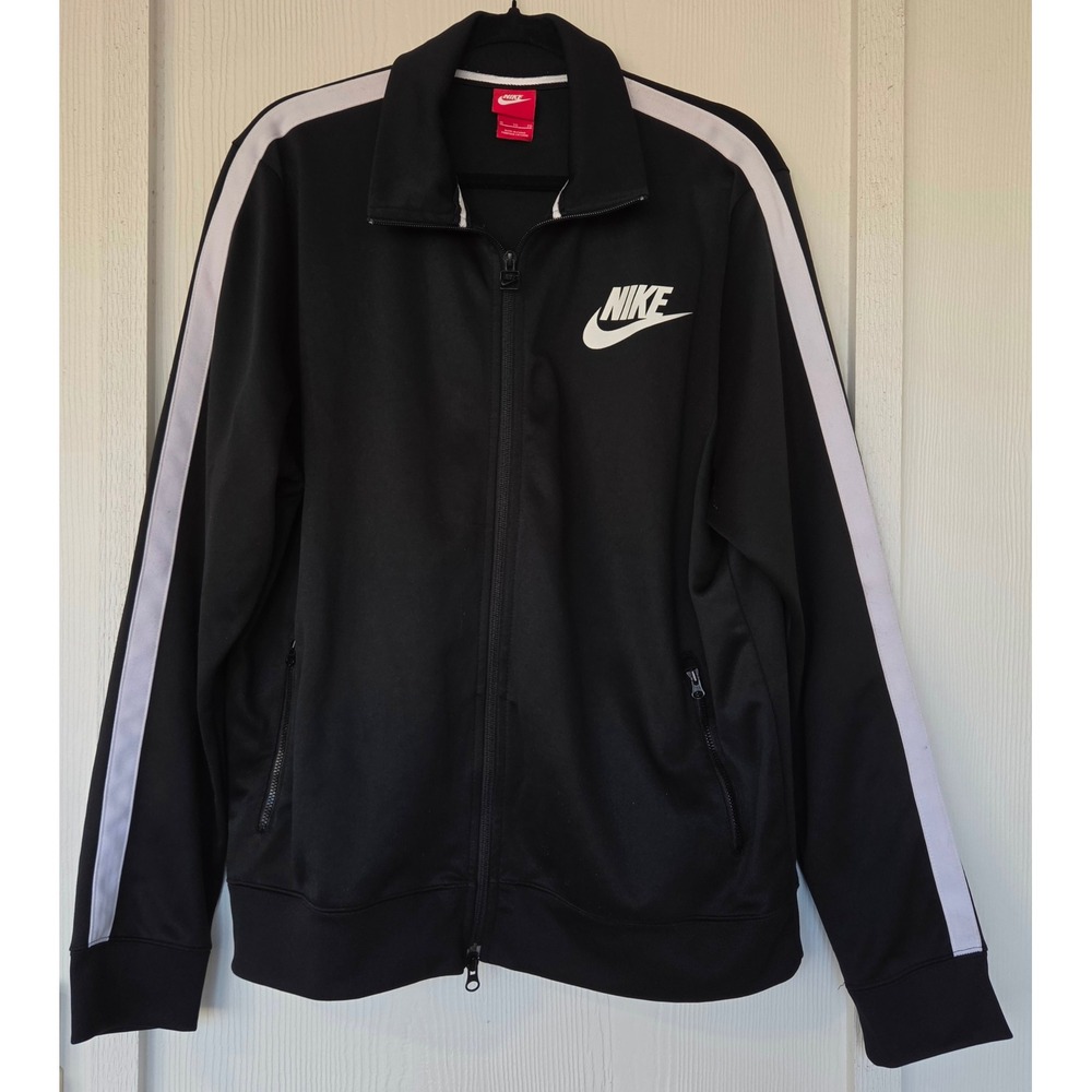 Nike Red Tag Track Jacket Stripe Full Zip Logo Zipper XL Y2K Retro‎ Streetwear